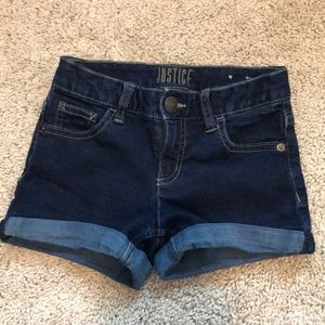 Justice denim shorts